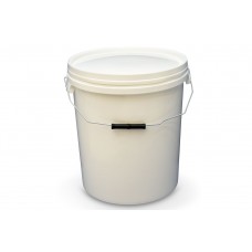 Plastic White Bucket with Lid