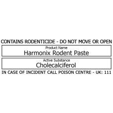 Warning Label Harmonix Rodent Paste