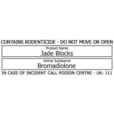 Bait Station Warning Label - Jade