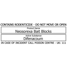Bait Station Warning Label - Neosorexa