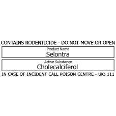 Bait Station Warning Label - Selontra