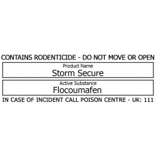 Bait Station Warning Label - Storm Secure