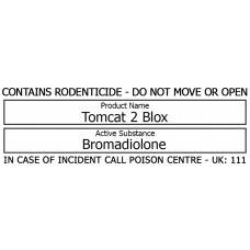 Bait Station Warning Label - Tomcat 2 