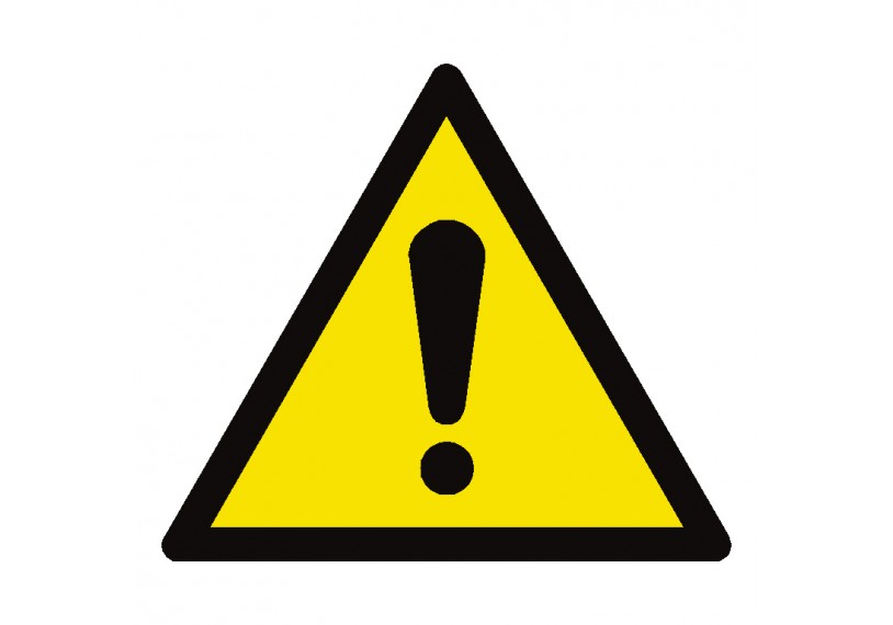 Hazard Warning Sign Adhesive Vinyl Available in 100mm & 200mm