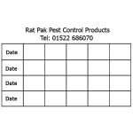 Mouse Bait Station Inspection Label