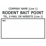 Customised Rodent Bait Point Label